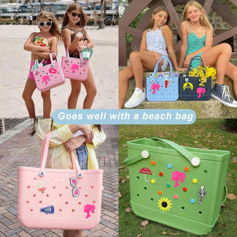 Lckaey Rubber Beach Bag Accessories-PVC Rubber decoration-for EVA Purse Bogg Inserts Y064Figure 45 - Image 4